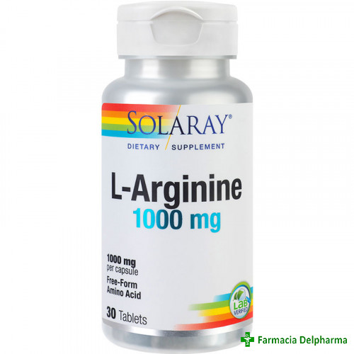 L-Arginine 1000 mg Solaray x 30 compr., Secom