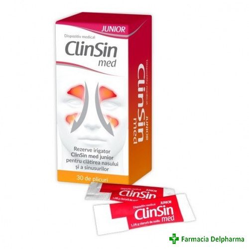 Clinsin Med Junior rezerve irigator x 30 plicuri, Zdrovit