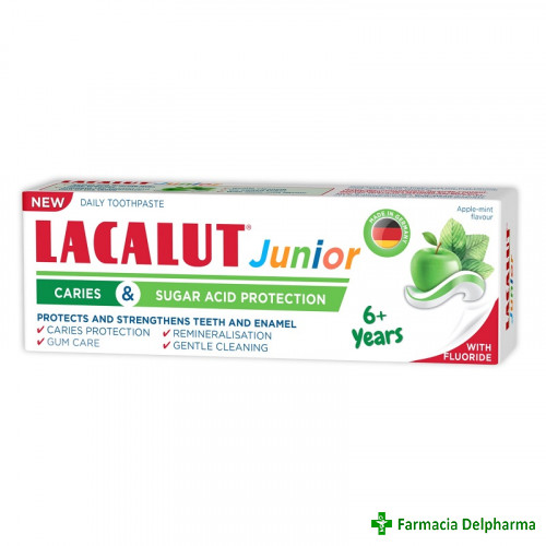 Pasta de dinti protectie anticarie Lacalut Junior 6+ x 55 ml, Zdrovit