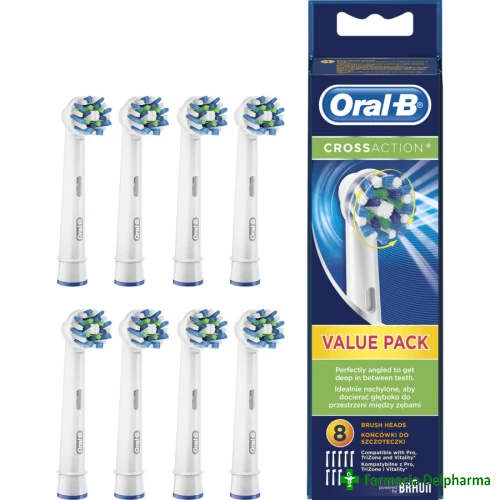 Rezerve periuta de dinti electrica Cross Action x 8 buc, Oral-B