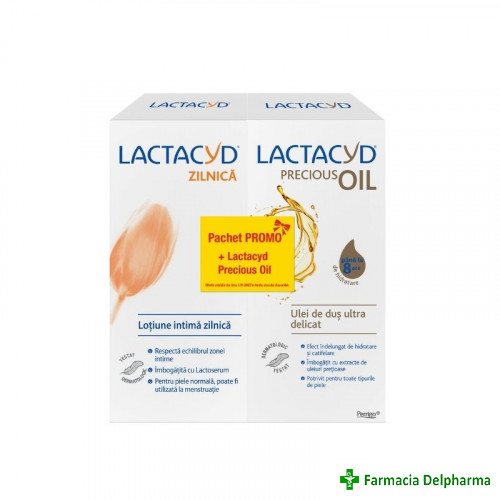 Lotiune igiena intima Lactacyd x 200 ml + Ulei igiena intima Lactacyd x 200 ml, Perrigo