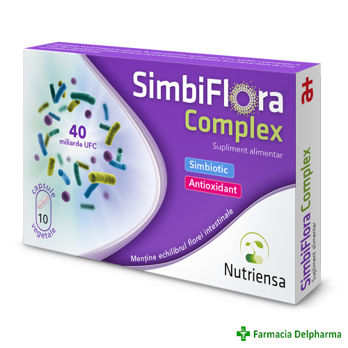 SimbiFlora Complex x 10 caps., Antibiotice