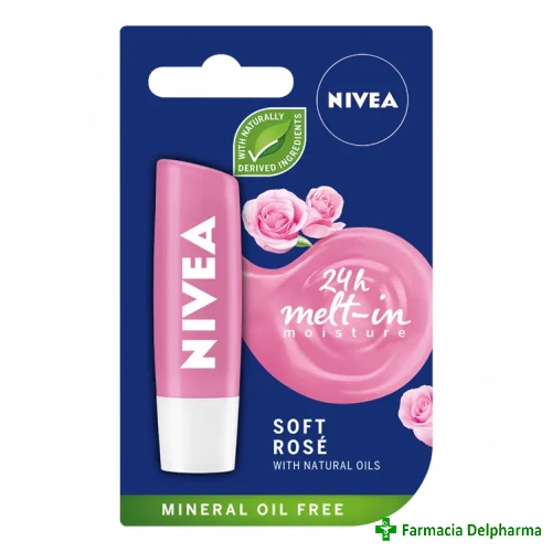 Balsam de buze Rose Soft x 4.8 g 85066, Nivea