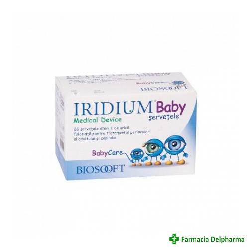 Iridium Baby servetele sterile x 28 buc., Bio Sooft