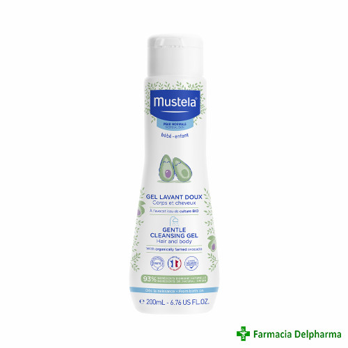 Gel de curatare delicat pentru par si corp x 200 ml, Mustela