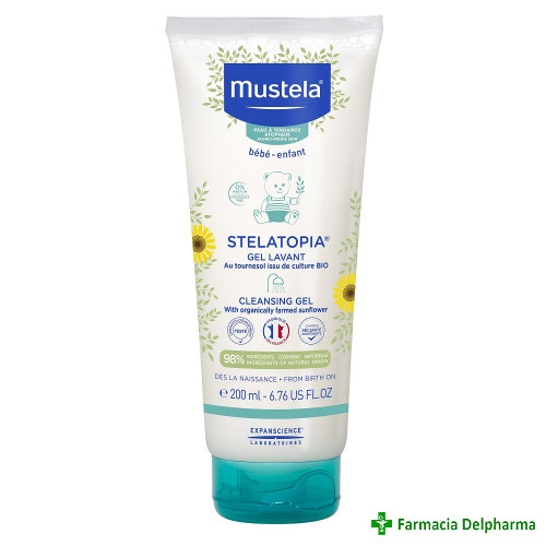 Gel de curatare pentru piele atopica Stelatopia x 200 ml, Mustela