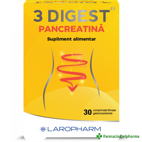 3 Digest Pancreatina x 30 compr., Laropharm
