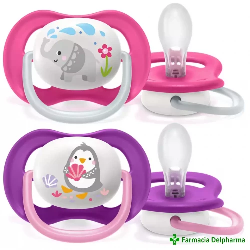 Suzeta Ultra Air Animals 6-18m x 2 buc., SCF080/08, Avent