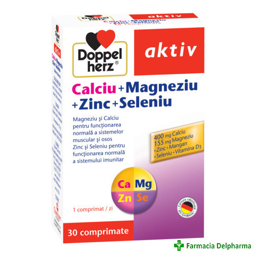 Calciu + Magneziu + Zinc + Seleniu x 30 compr., Doppelherz