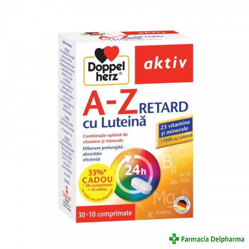 A-Z Retard cu Luteina x 30 compr. + 10 compr. cadou, Doppelherz