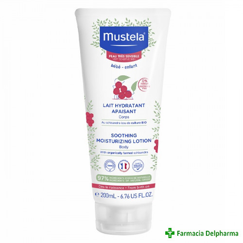 Lapte hidratant calmant piele sensibila x 200 ml, Mustela