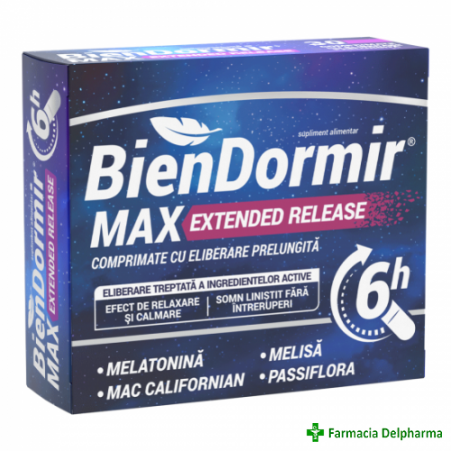 Bien Dormir Max Extended Release x 30 compr., Fiterman