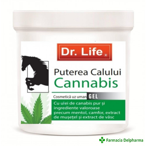 Gel Puterea Calului Cannabis x 250 ml, Dr. Life