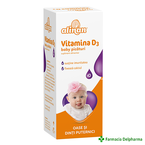 Alinan Vitamina D3 baby solutie x 10 ml, Fiterman