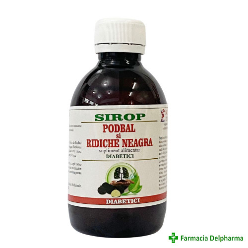 Sirop Podbal + Ridiche Neagra pentru diabetici x 200 ml, Elidor