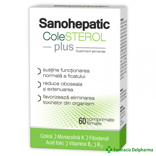 Sanohepatic Colesterol Plus x 60 compr., Zdrovit