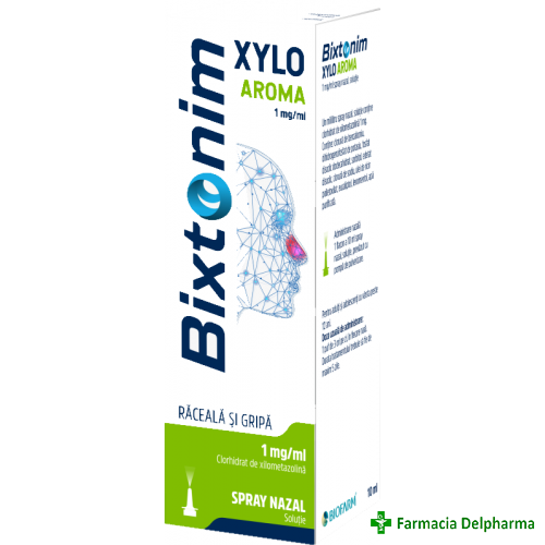 Bixtonim Xylo Aroma 1 mg/ml spray nazal x 10 ml, Biofarm