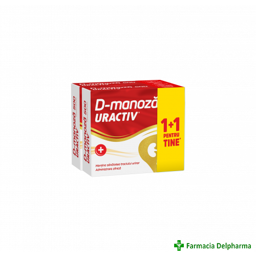 Uractiv D-manoza 500 mg x 20 caps. 1+1 gratis, Fiterman