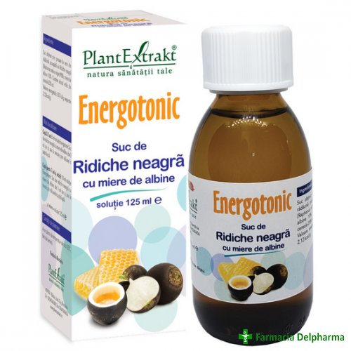 Energotonic Suc de Ridiche Neagra cu miere de albine x 125 ml, PlantExtrakt