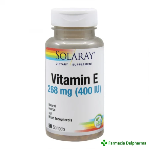 Vitamina E 400 UI Solaray x 50 caps., Secom