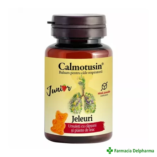Calmotusin Junior ursuleti jeleuri cu aroma de capsuni x 20 buc., Dacia Plant