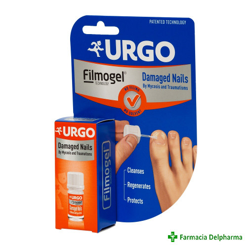 Urgo Filmogel solutie pentru unghii deteriorate x 3.3 ml, Urgo