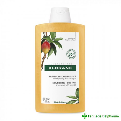 Sampon nutritiv cu mango pentru par uscat Klorane x 400 ml, Pierre Fabre