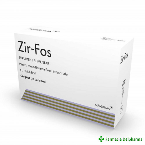 Zir Fos gust caramel x 12 plicuri, AlfaSigma