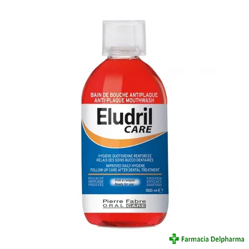 Apa de gura Eludril Care x 500ml, Pierre Fabre