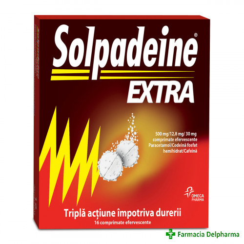 Solpadeine Extra 500 mg/12,8 mg/30 mg x 16 compr. eff., Perrigo