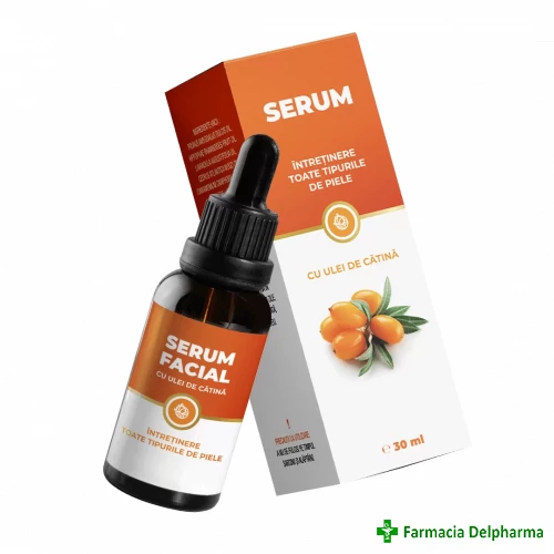 Serum facial pentru intretinere cu ulei de catina x 30 ml, Orange Valley