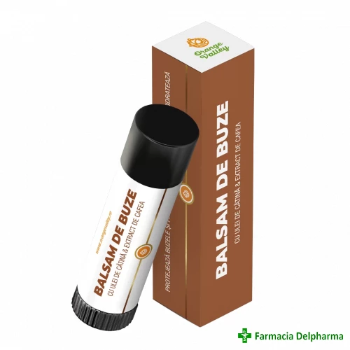 Balsam de buze cu ulei de catina si cafea x 5 ml, Orange Valley