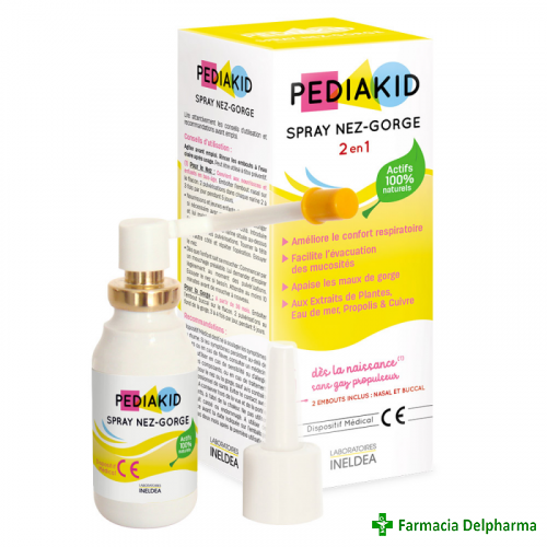 Pediakid Nez-Gorge spray (nas si gat) x 20 ml, Laboratoires Ineldea