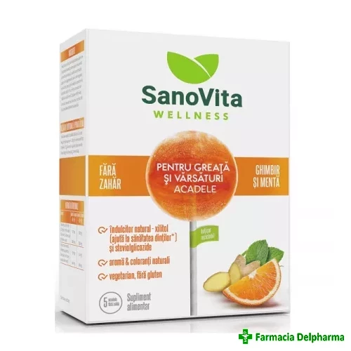 Acadele fara zahar greata si varsaturi x 5 buc, Sanovita Wellness