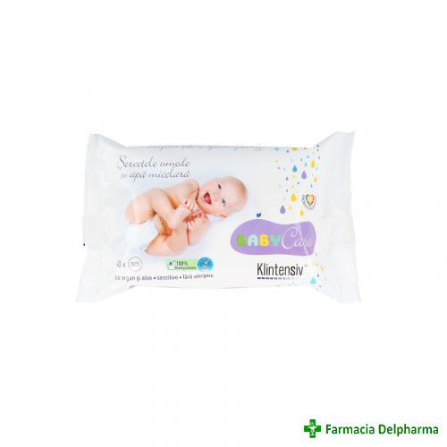 Servetele umede baby biodegradabile x 40 buc, Klintensiv
