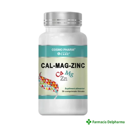 Calciu + Magneziu + Zinc Total Care x 30 compr., Cosmopharm