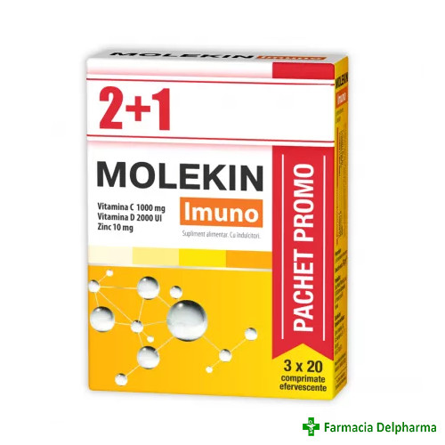 Molekin Imuno x 20 compr. eff. 2+1 cadou, Zdrovit
