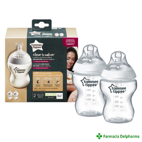 Biberon Closer to Nature 0 luni+ 2 x 260 ml TT0016, Tommee Tippee