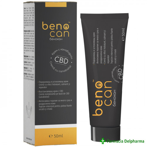 Benocan crema reparatoare cu ulei seminte canepa x 50 ml, Benelux