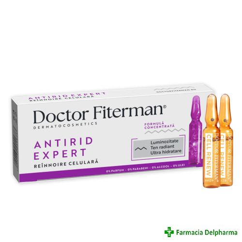 Antirid Expert reinnoire celulara 10 fiole x 2 ml, Doctor Fiterman