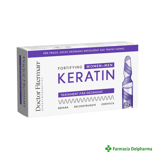 Fortifying Keratin tratament par degradat 12 fiole x 10 ml, Doctor Fiterman
