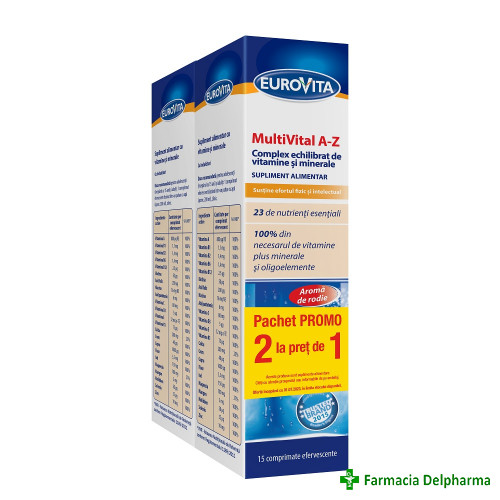 Eurovita MultiVital A-Z x 15 compr. eff. 1+1 gratis, Perrigo