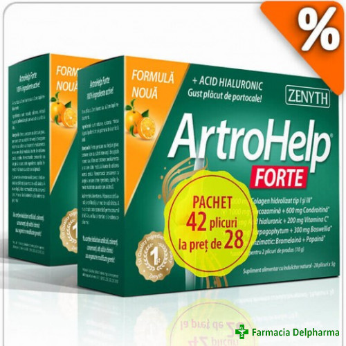 Artrohelp Forte x 28 plicuri + 14 plicuri cadou, Zenyth