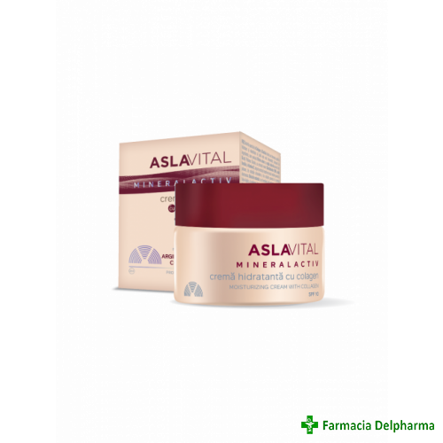 Crema hidratanta cu Colagen Aslavital Mineralactiv x 50 ml 198, Farmec