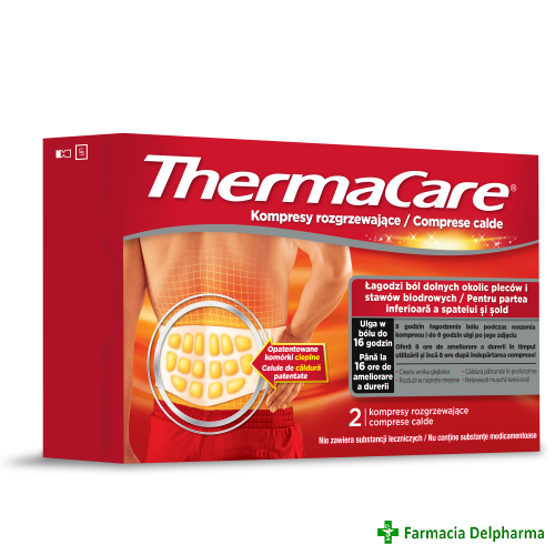 ThermaCare Comprese calde pentru partea inferioara a spatelui si sold x 2 buc., Angelini