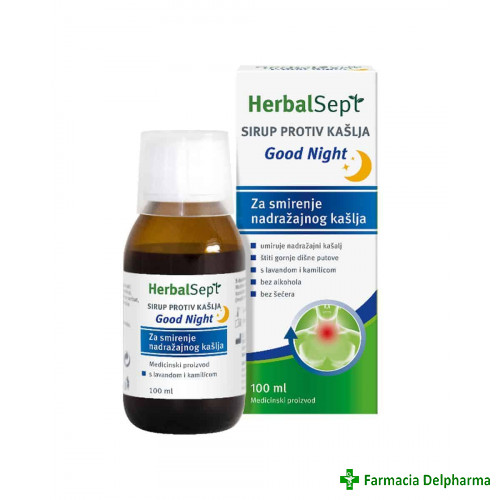 HerbalSept Good Night sirop tuse x 100 ml, Zdrovit