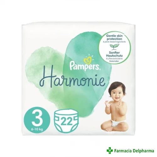 Scutece Pampers Harmonie Nr. 3 6-10 kg x 22 buc.