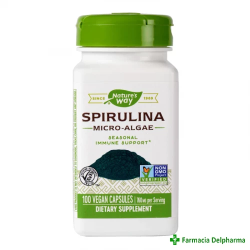 Spirulina Micro-Algae Nature's Way x 100 caps., Secom