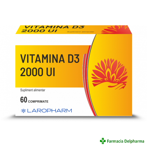 Vitamina D3 2000UI x 60 compr., Laropharm