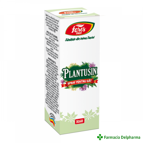 Plantusin spray pentru gat R60 x 20 ml, Fares